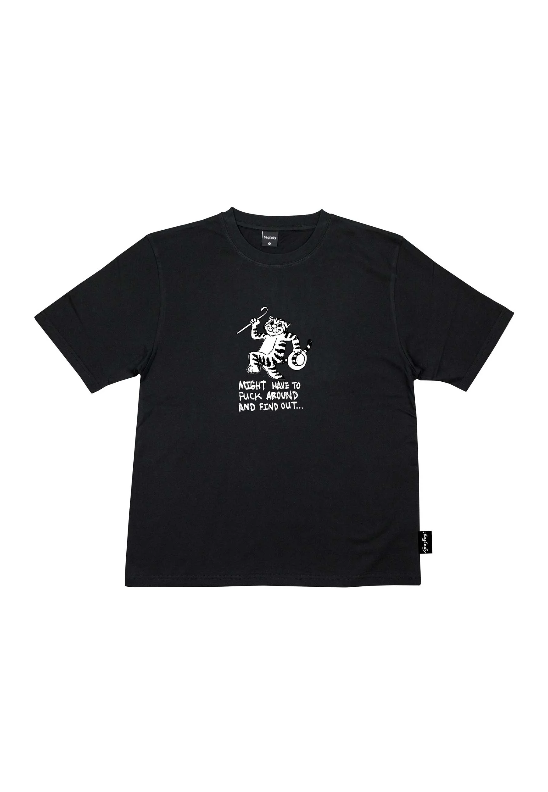 Baglady 'Fuck Around' T-Shirt (Black)