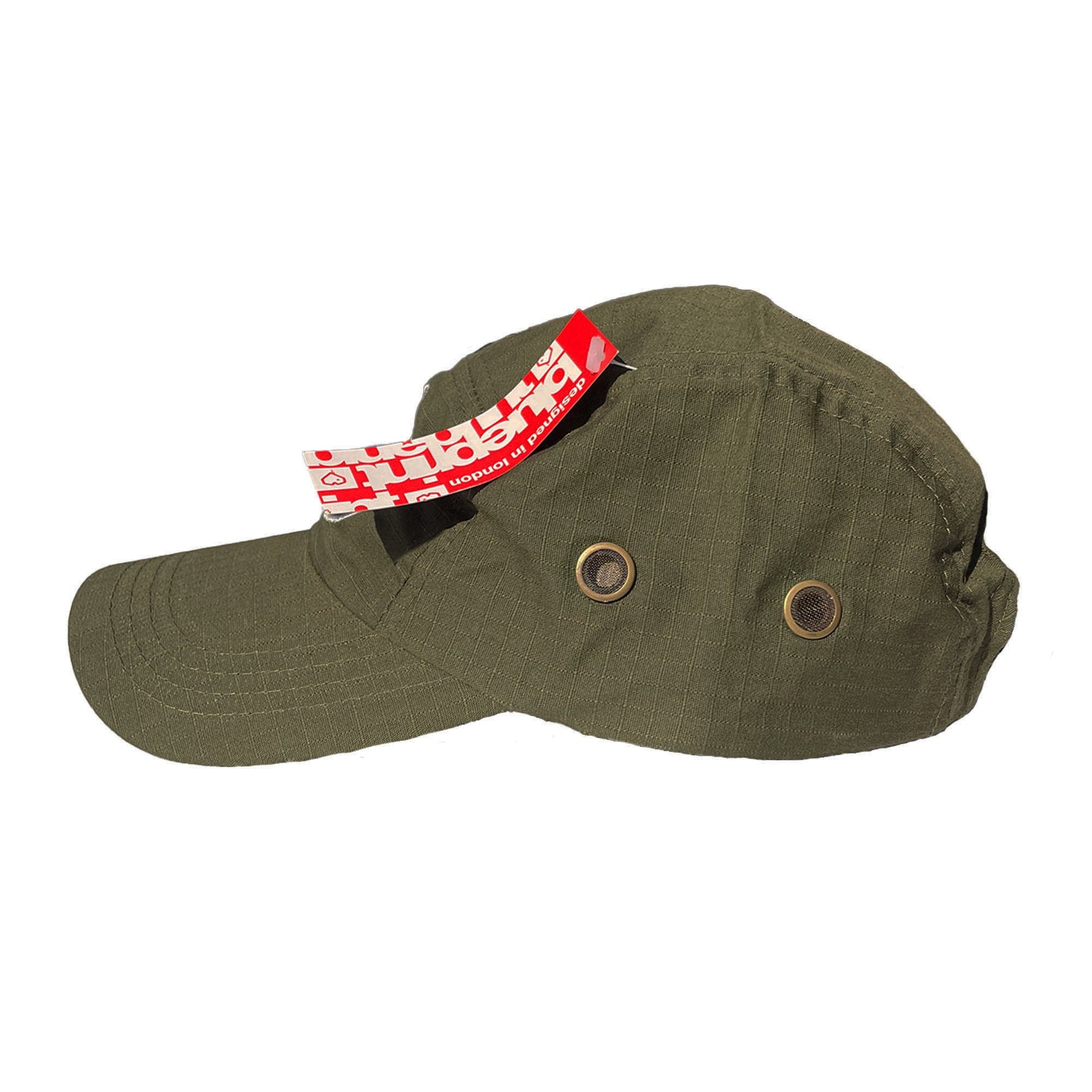 Blueprint 'Black Logo' 5-Panel Camp Hat (Army Green) VINTAGE 00s - Image 3