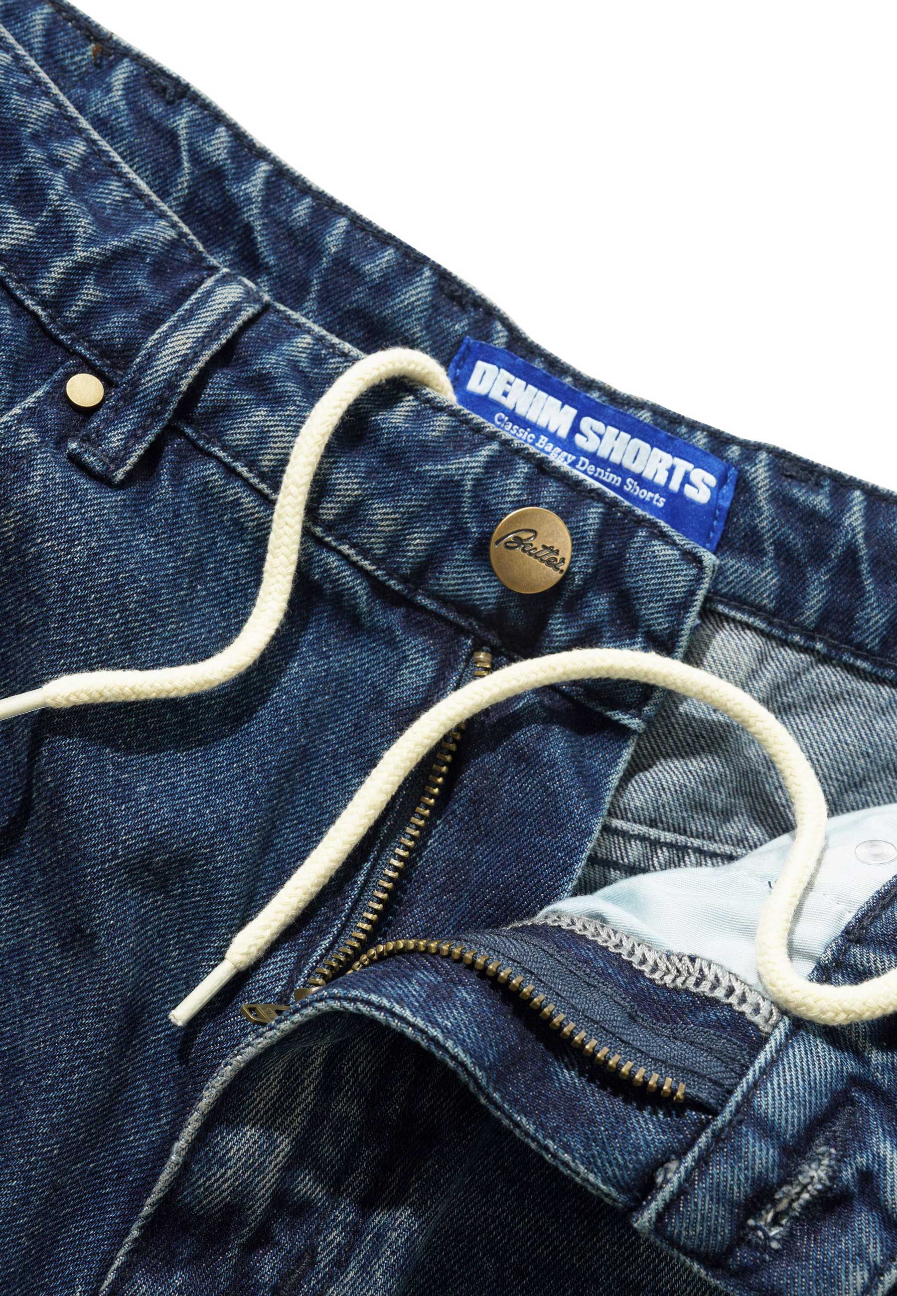 Butter Goods Baggy Denim Shorts (Vintage Indigo Wash) - Image 2