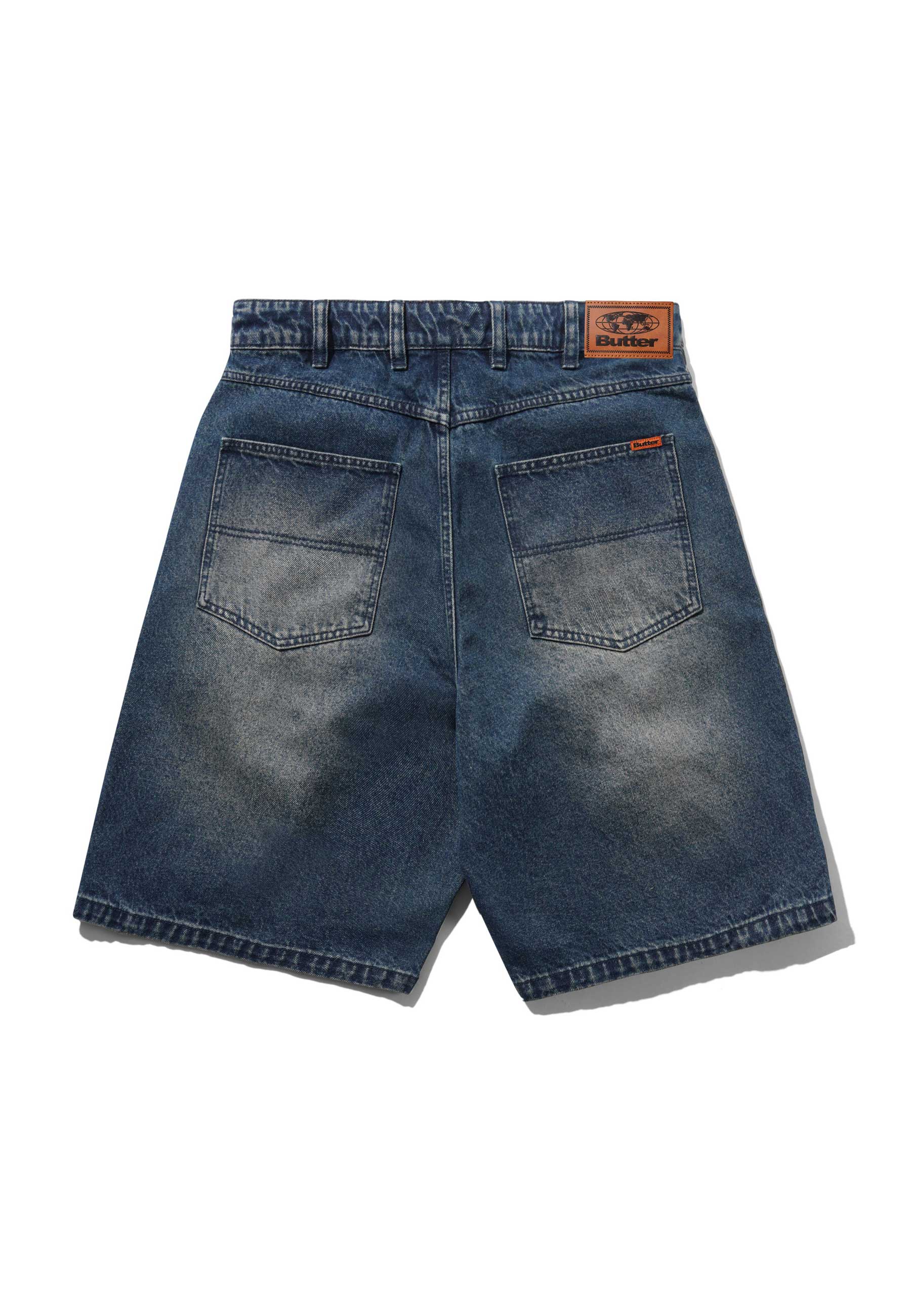 Butter Goods Baggy Denim Shorts (Vintage Indigo Wash) - Image 3