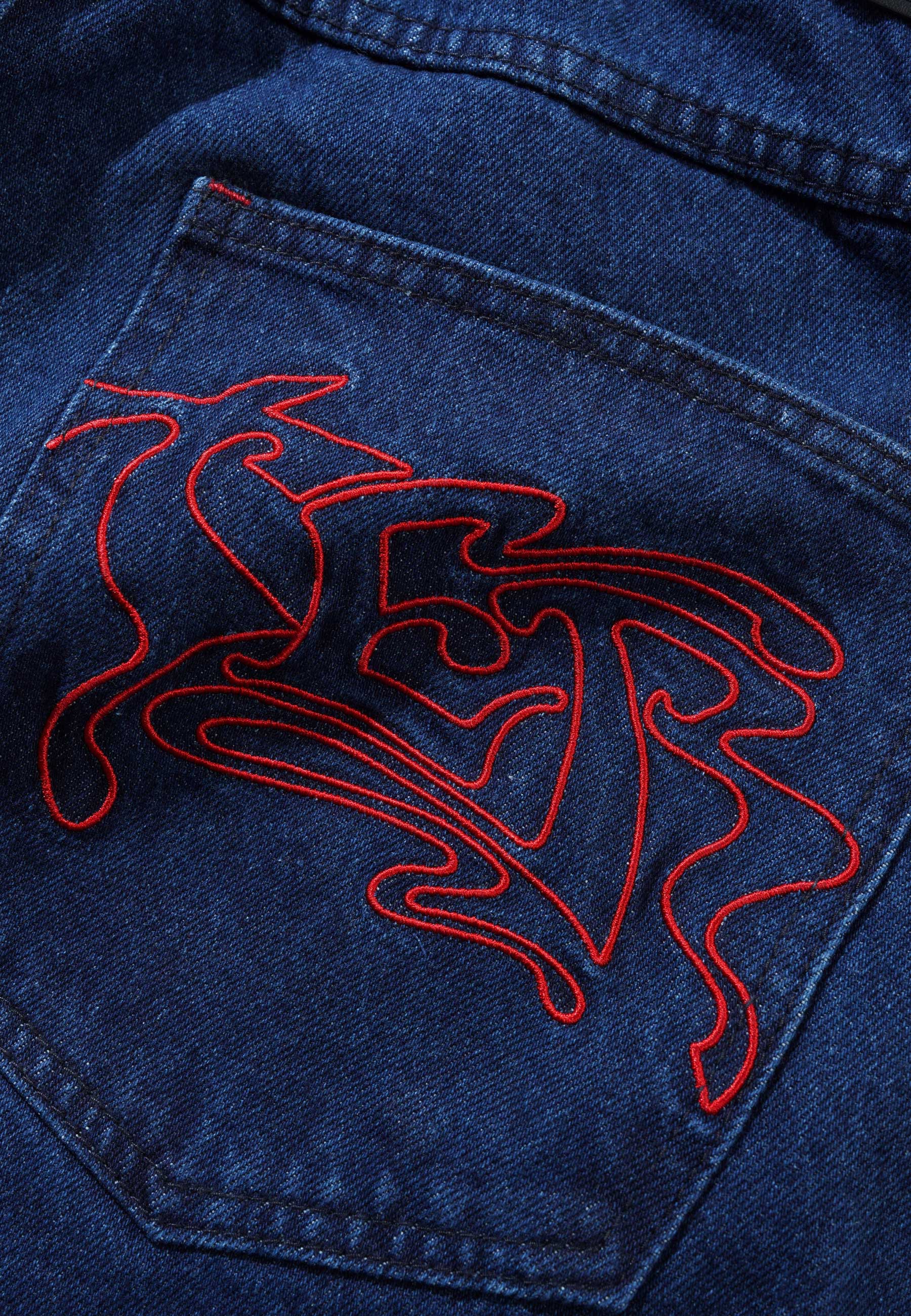 Butter Goods 'Drummer' Baggy Denim Shorts (Raw Dark Indigo) - Image 3