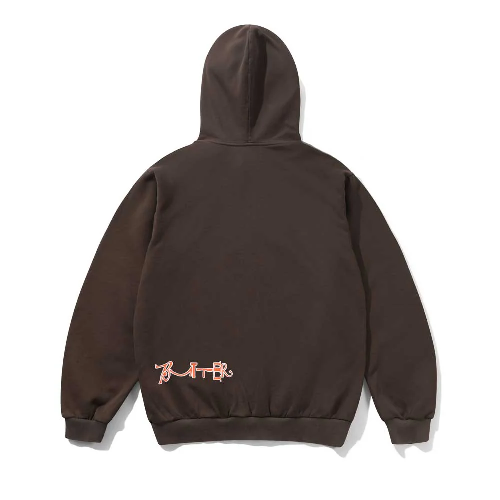 Butter Goods X Madlib 'Beat Konducta' Zip-Thru Hood (Washed Chestnut) - Image 2