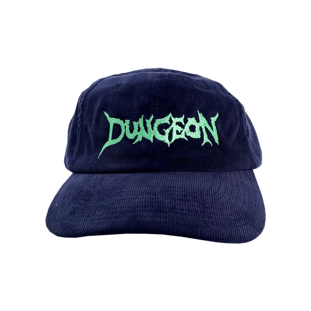 Dungeon Gateway 'Scrawl Logo' 6 Panel Cap (Navy / Electric Green)