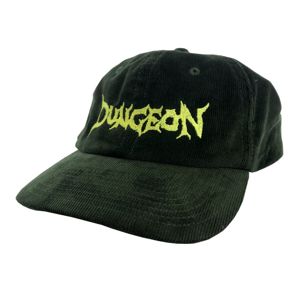Dungeon Gateway 'Scrawl Logo' 6 Panel Cap (Olive / Tennis Yellow) - Image 2
