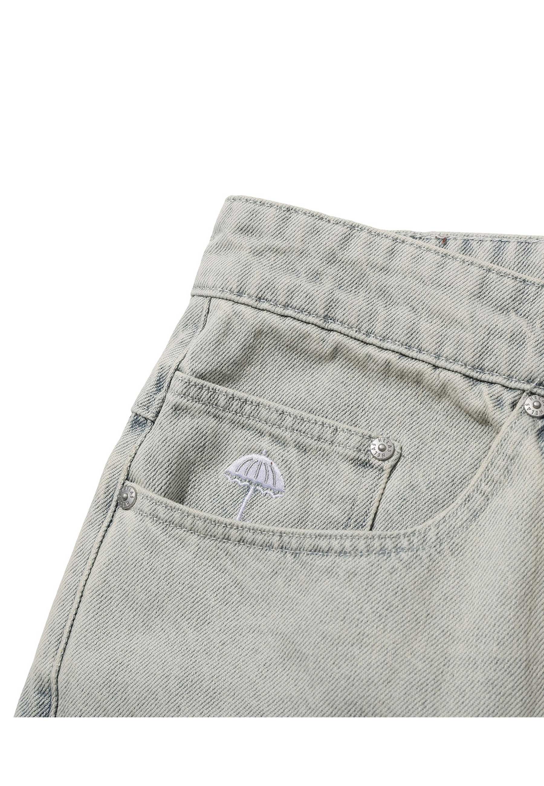 Helas Double Knee Jean Shorts (Light Blue) - Image 3