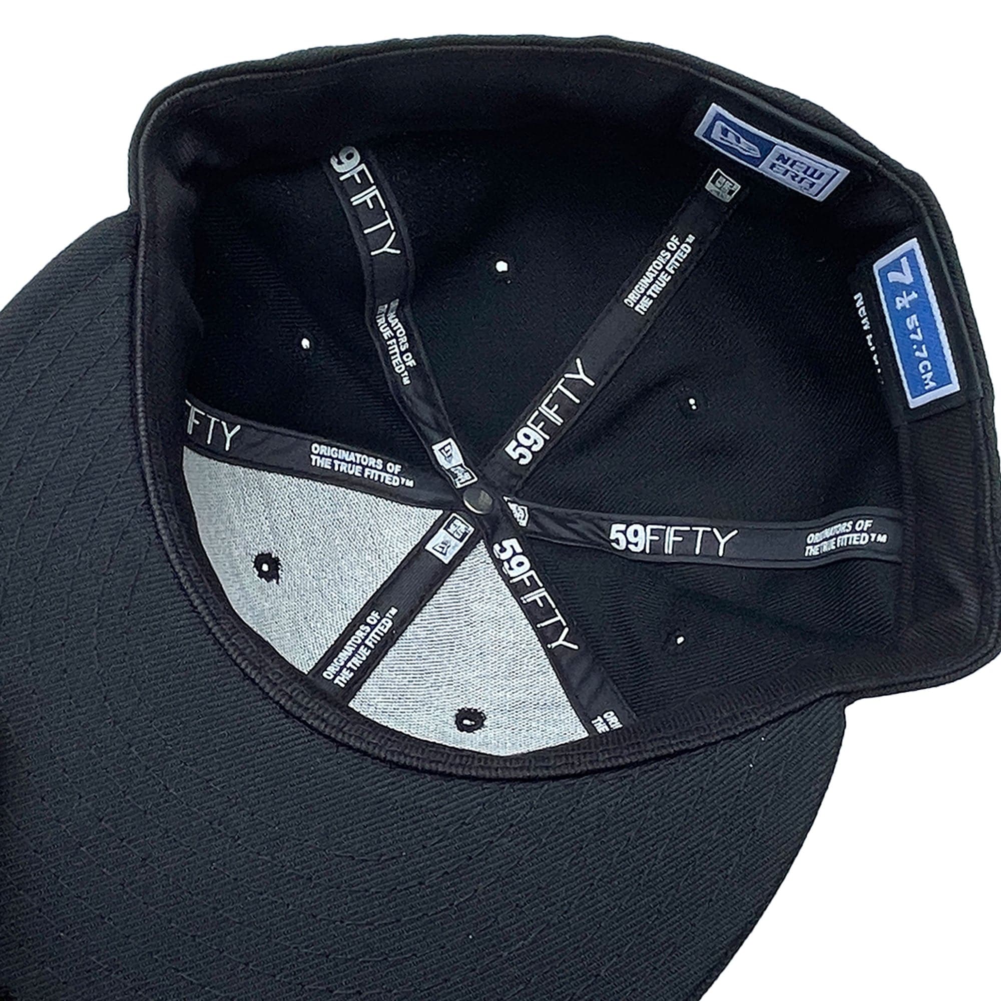 Mystery 'New Era 59Fifty Fitted' Hat (Black/White) NOS 00s - Image 3