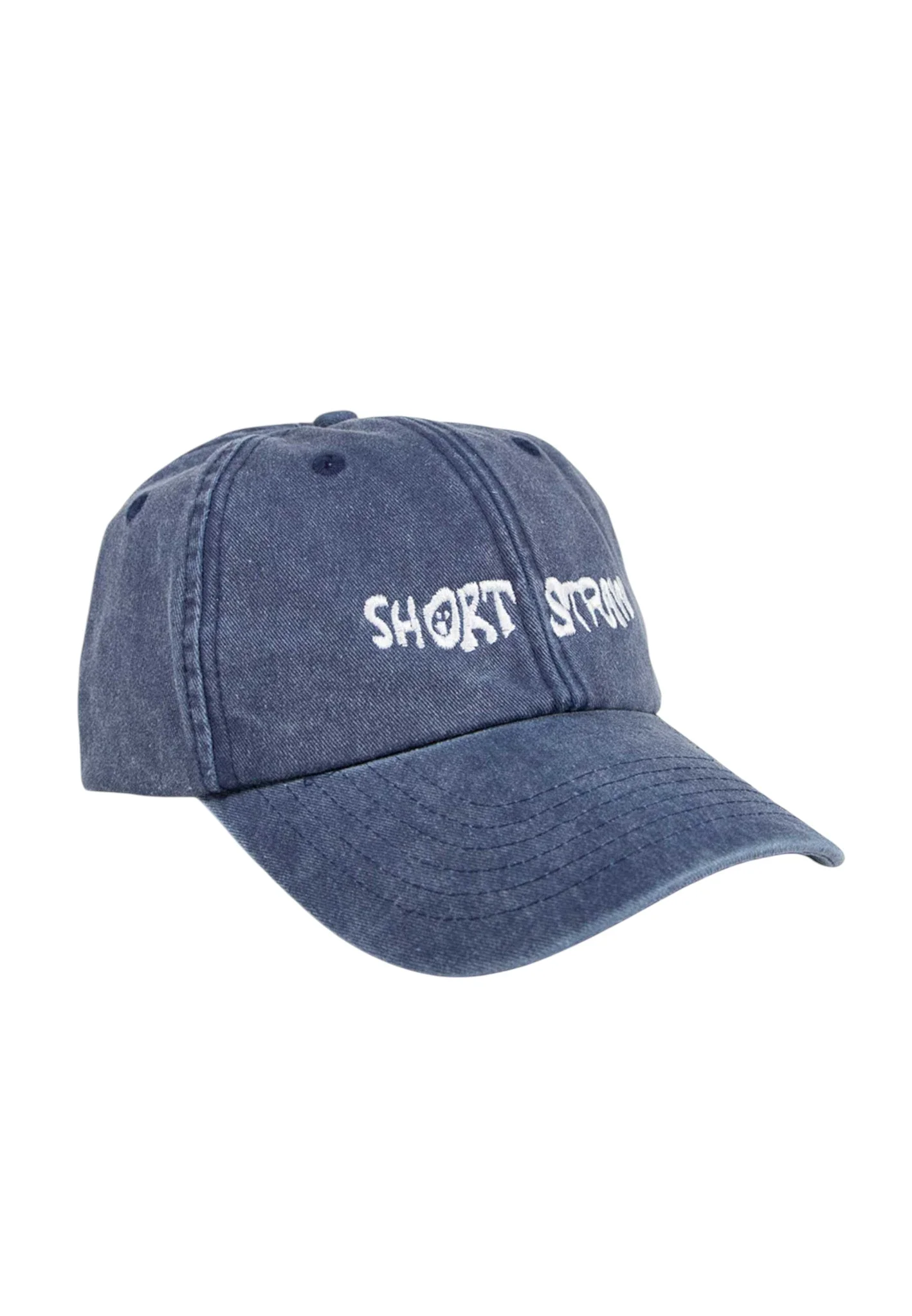 Short Straw 'Warped' 6 Panel Cap (Denim) - Image 2