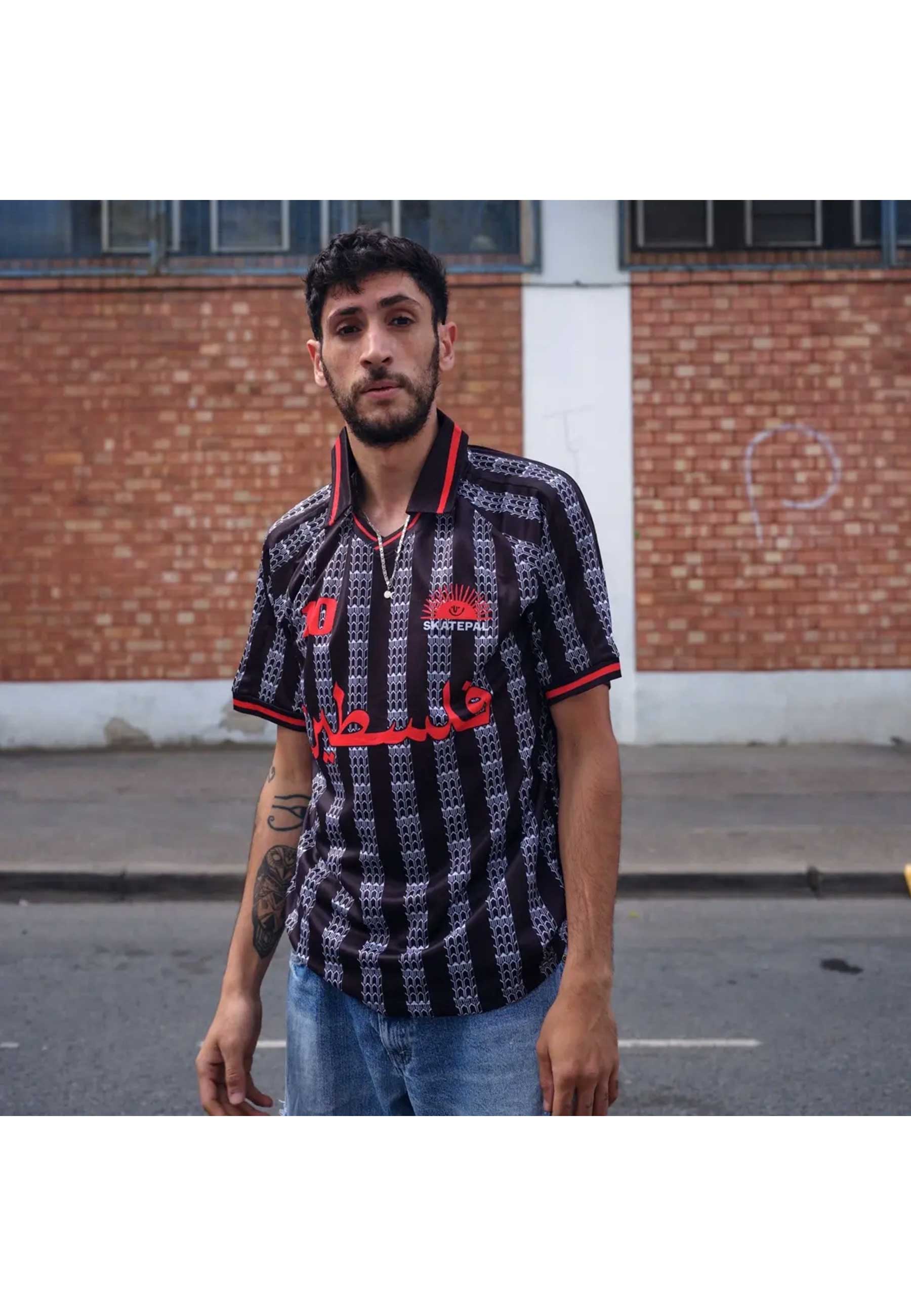 SkatePal '10 Year Anniversary' Football Shirt (Black) - Image 3