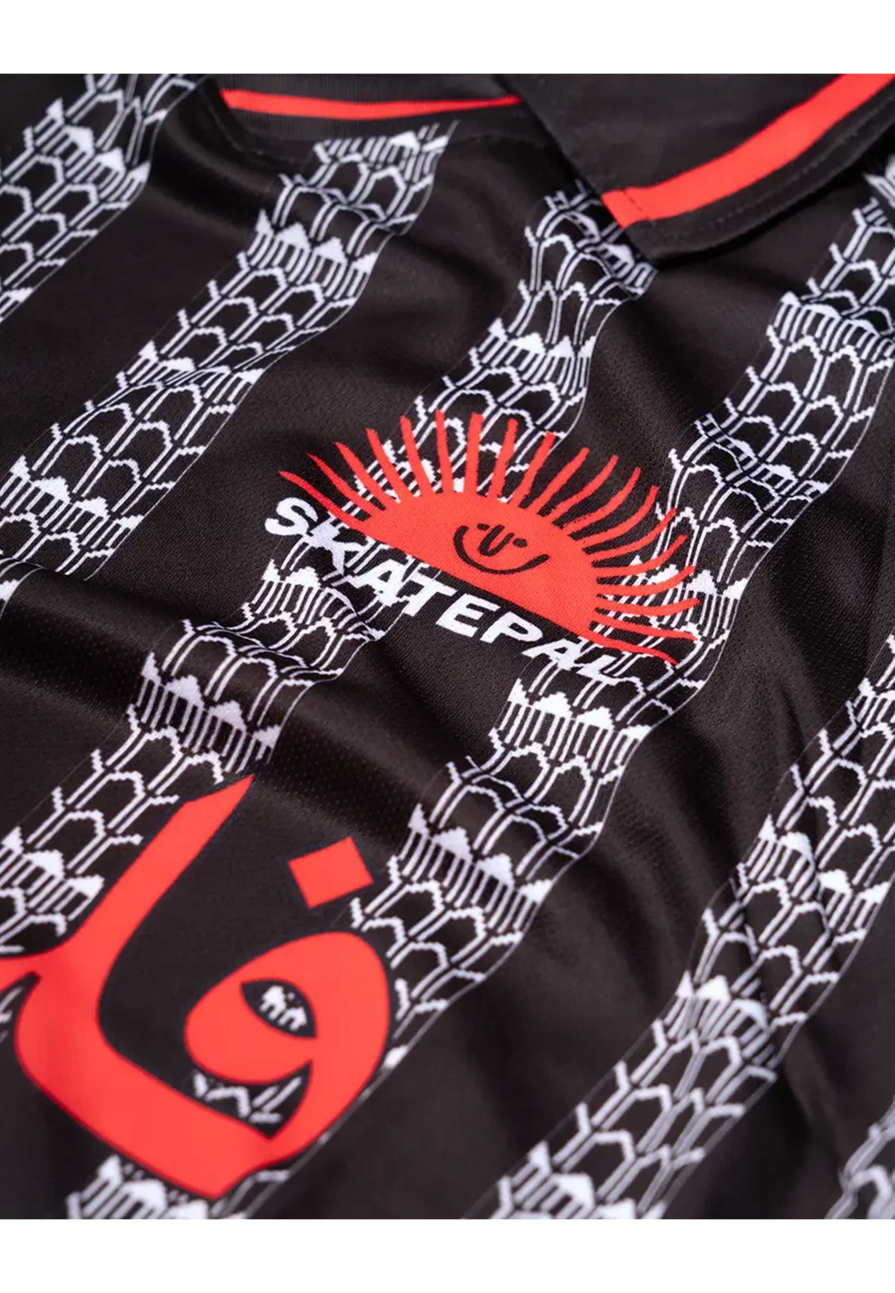 SkatePal '10 Year Anniversary' Football Shirt (Black) - Image 6