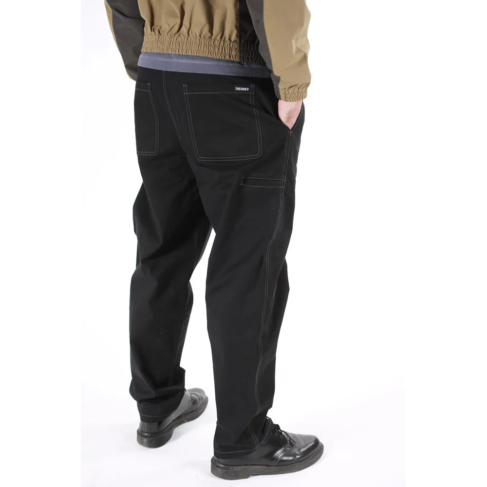 Theories 'Stamp' Lounge Pants (Black / Grey Contrast Stitch) - Image 6