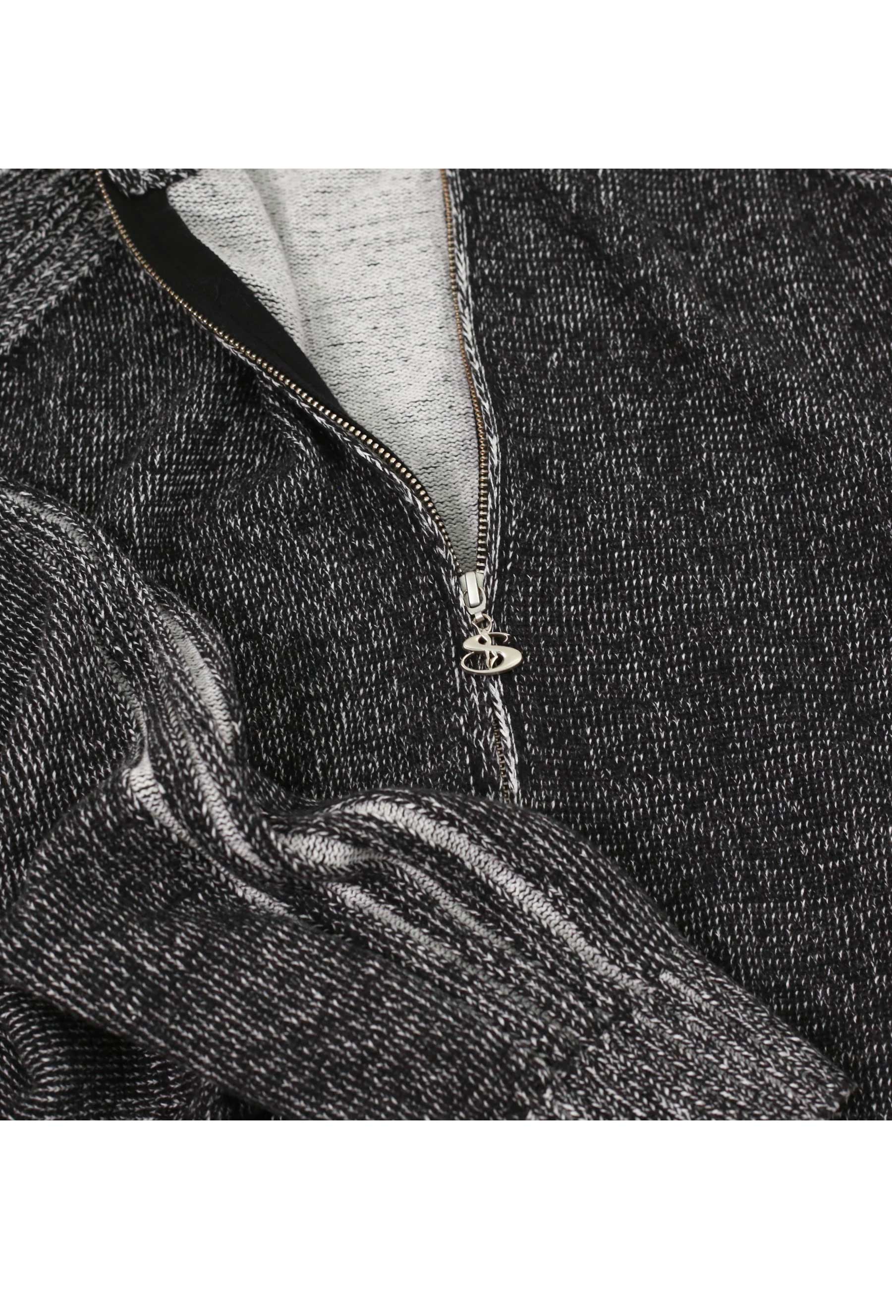 Yardsale 'Heathered Phantasy' Knitted Jacket (Black / Stone) - Image 5