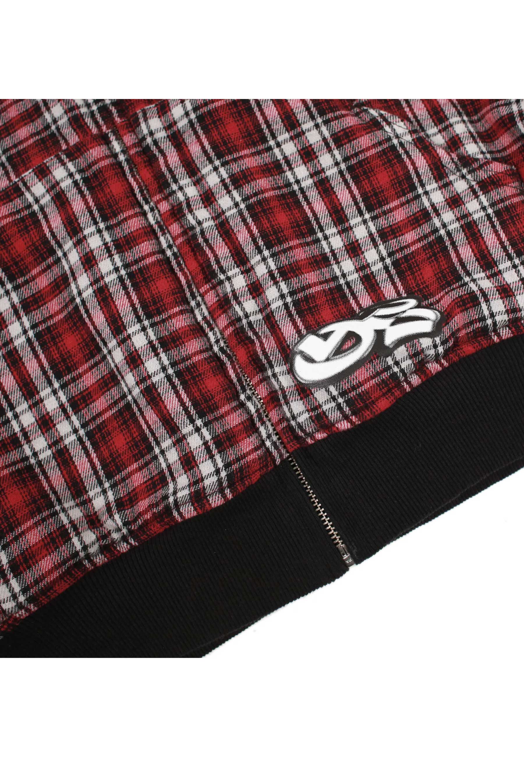 Yardsale Reversible Flannel Hood (Red / Black) - Image 5